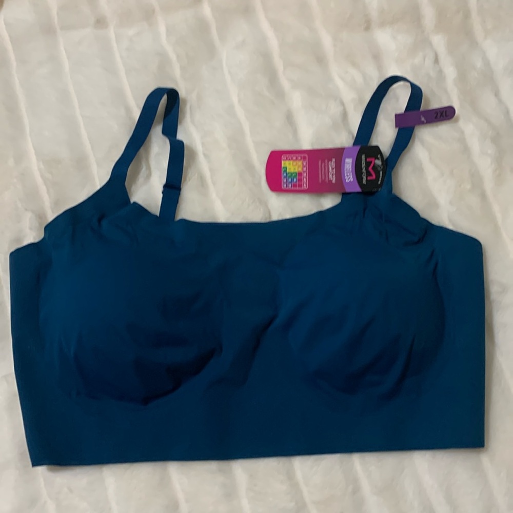 Women’s Maidenform Wireless Comfort Pullover Bralette Size 2XL Teal NWT